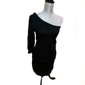 One Sleeve Black Le Chateau Dress